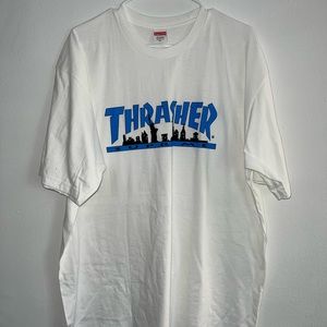 Supreme X Thrasher Skyline Blue tee size XL